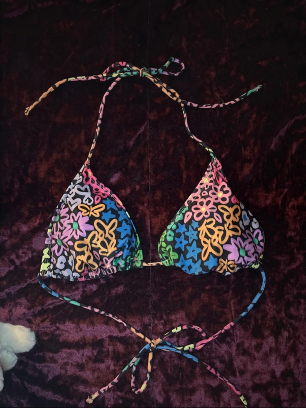 colorful y2k bikini top